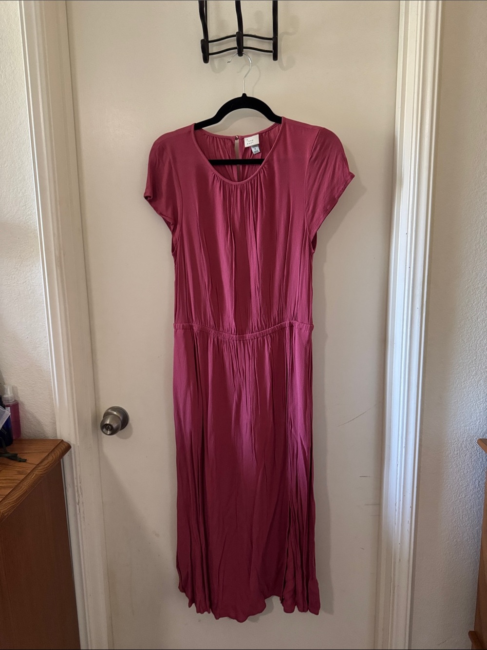 a new day Rose Pink Short Sleeve Maxi Dress